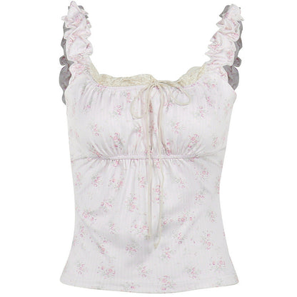 Kvinnors Nattklänning Blommönster Rüsch Detaljer Mjuk Satin 6