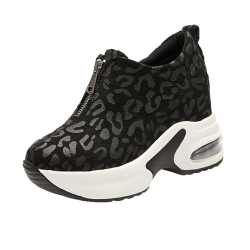 Kvinnliga Chunky Sneakers Trendig Design Högkvalitativt Tyg 1