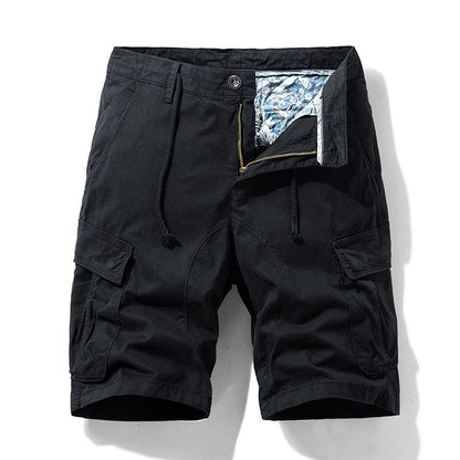 Herren Korta Byxor Cargo Bomull med Sidfickor-2