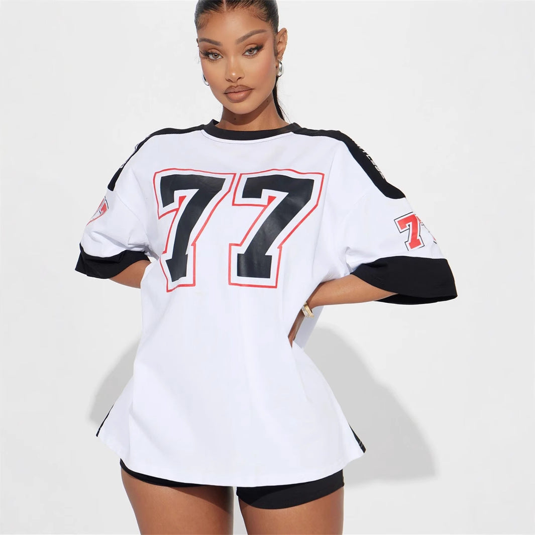 Dam Sportig Topp Kort Ärmar Polyester Färgblockerad-2