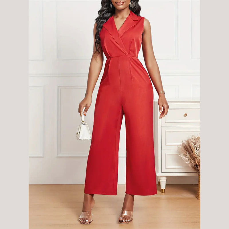Kvinnors Jumpsuit Bred Ben Skräddarsydd Mjuk Tyg-4
