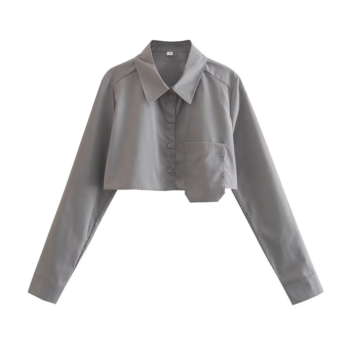 Variant image for Herrskjorta Kort Ärmar Revers Polyester Street Fashion-13