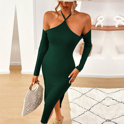 Dam Midi Rock Delad Design Högkvalitativt Tyg-1