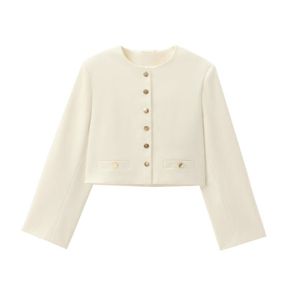 Variant image for Dam Kort Cardigan Rund Halsringning Polyester-5