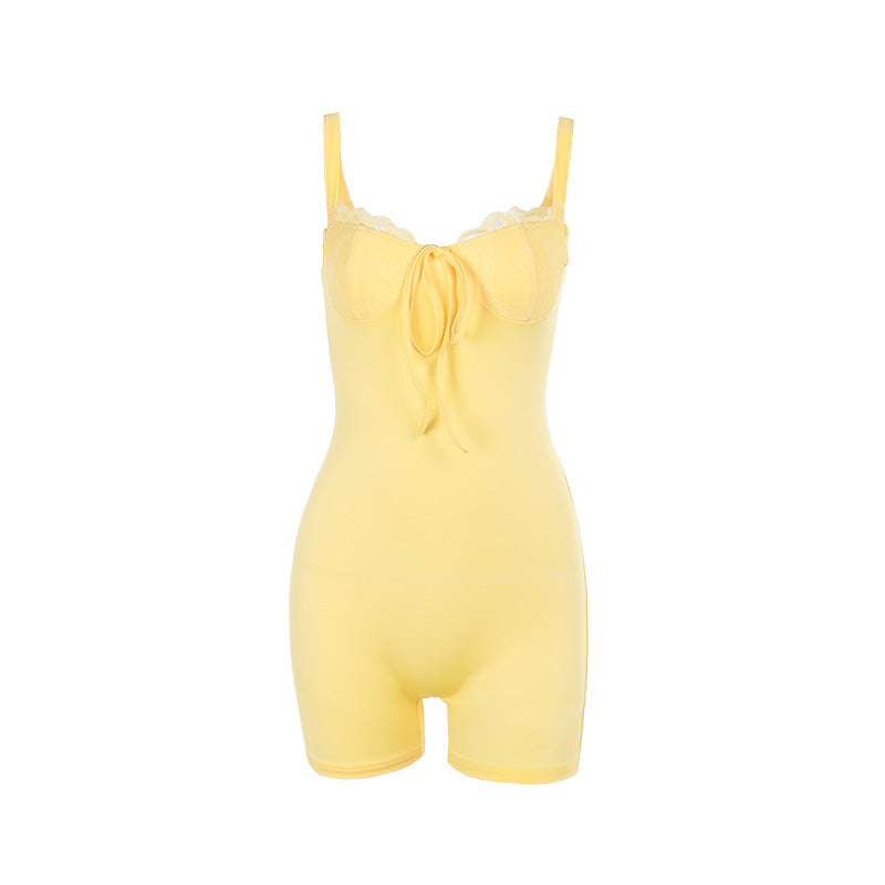 Kvinnors Overall Justerbara Spaghettiband Elastisk Blandning-6