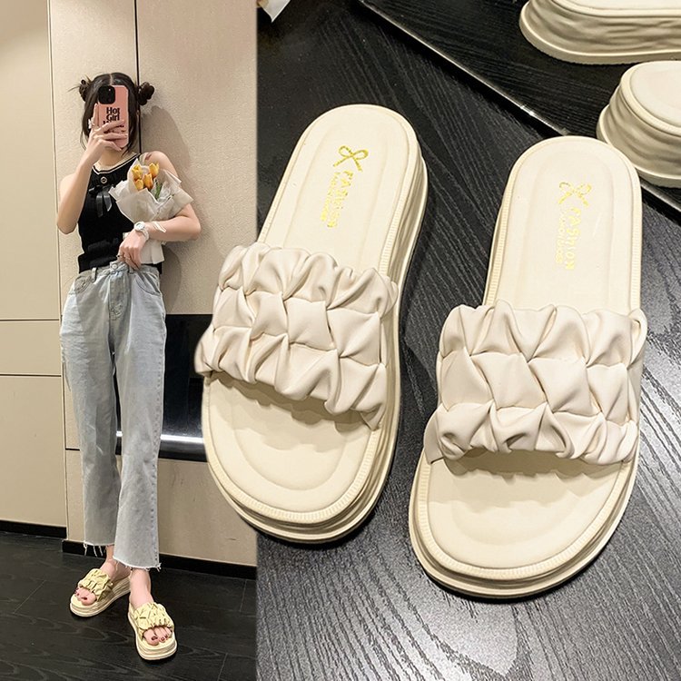 Kvinnors Sandaler Trendig Vikdesign Mjuk Material för Sommaraktiviteter 2