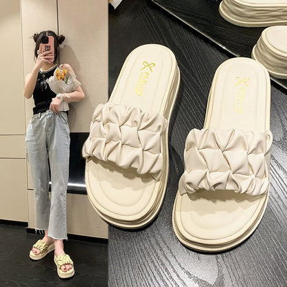 Kvinnors Sandaler Trendig Vikdesign Mjuk Material för Sommaraktiviteter 2