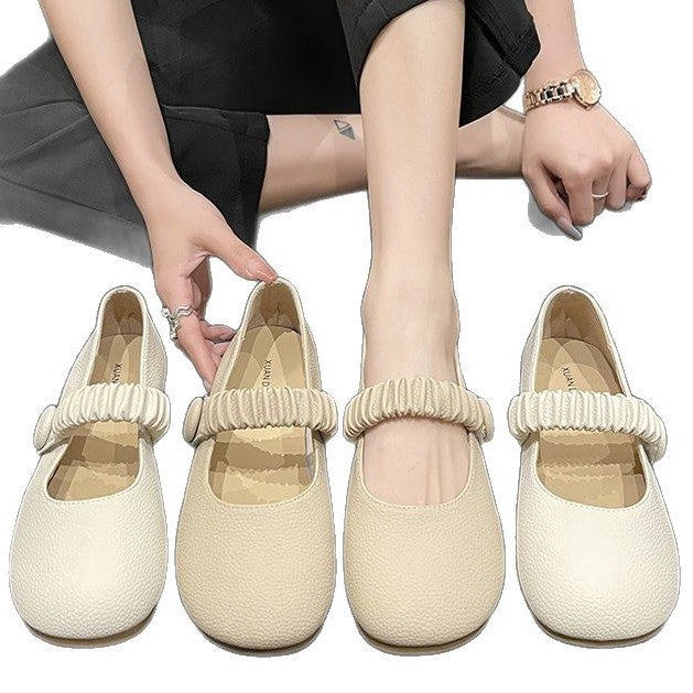 Ballerinaskor Dam med Dekorativa Remmar – Bekväm Sula i Syntetmaterial, Perfekta för Vardags och Fest 6