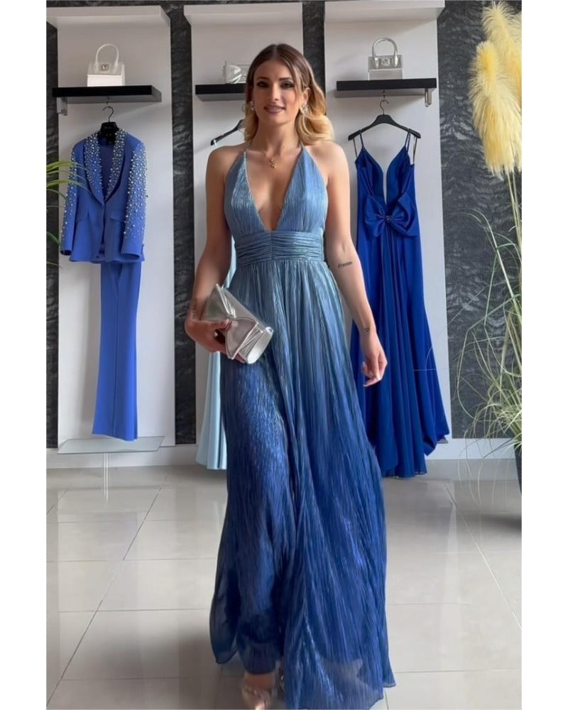 Variant image for Kvinnors Maxiklänning Stropplös Spandex Elegant Långklänning-3