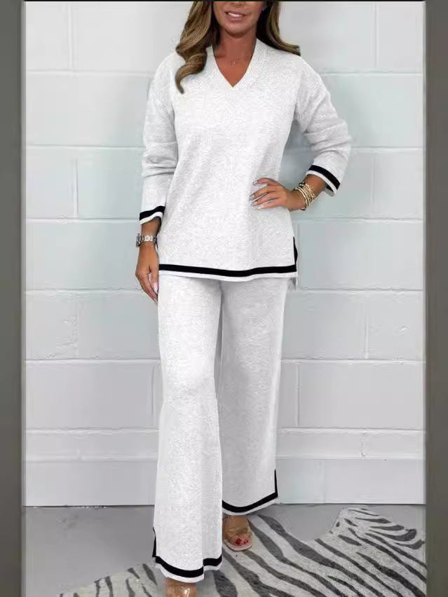 Herr Långbyxor Avslappnad Polyester Stickning-6