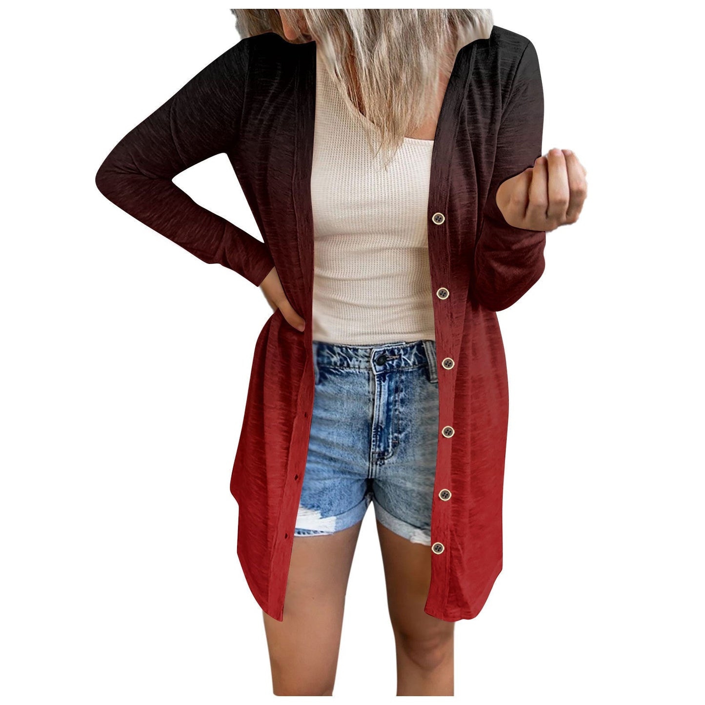 Vinterjacka Dam Lång Tidlös Design Högkvalitativ Polyester och Bomull 13