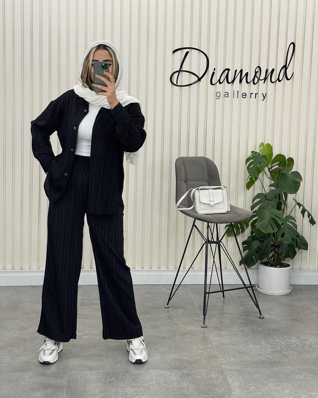 Variant image for Dam Långärmad Skjorta och Raka Benbyxor Polyester Elegant Outfit-9