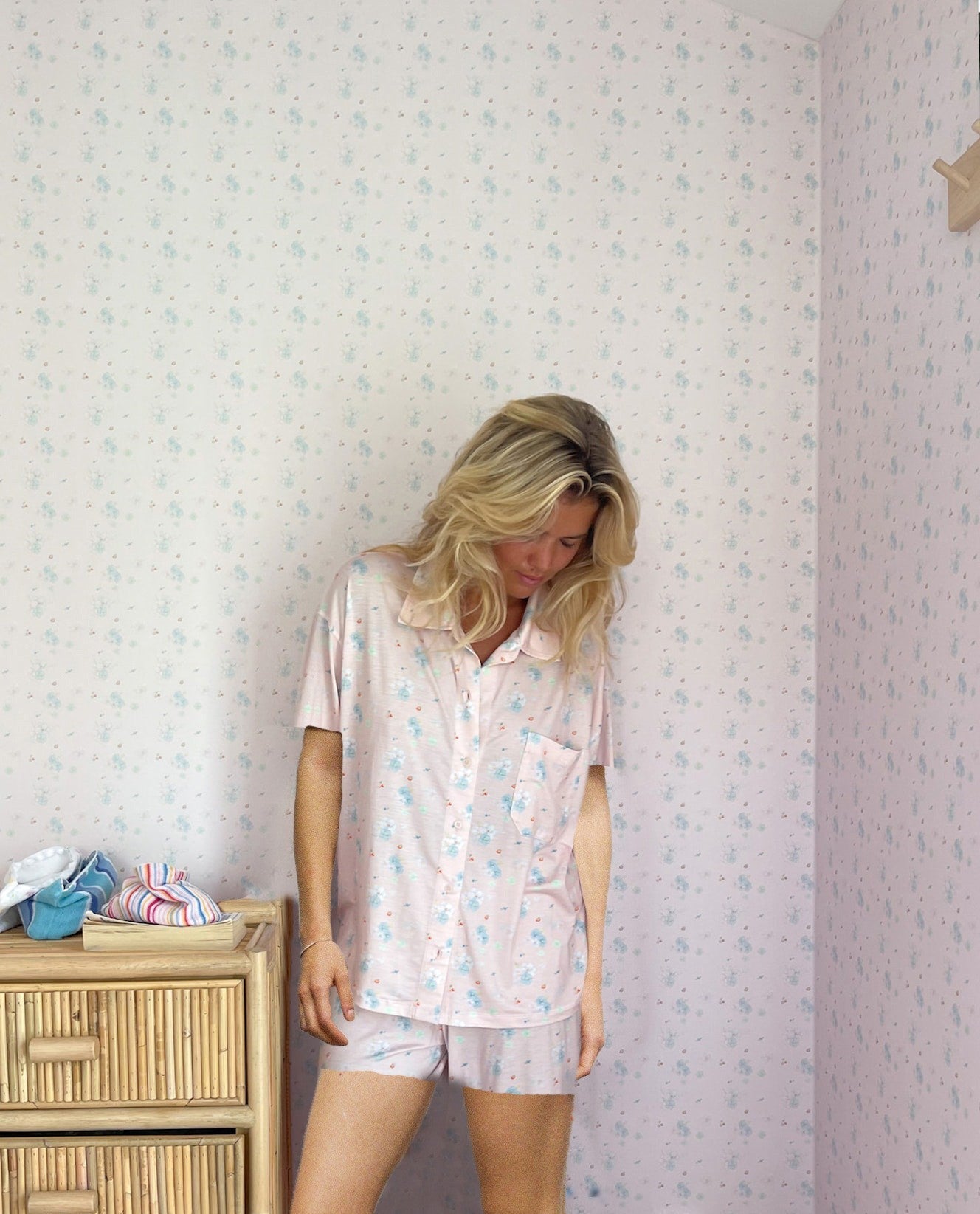 Variant image for Dam Hemkläder Blommigt Kortärmad Polyester Uppsättning-16