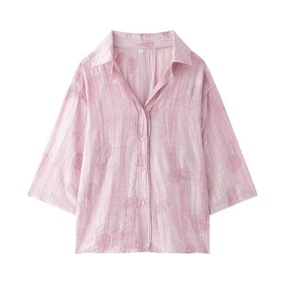 Variant image for Dam Topp och Byxor Jacquard Avslappnad Stil-17