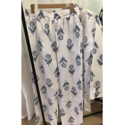 Kvinnors Långa Byxor Blommönster Polyester Fritid-4