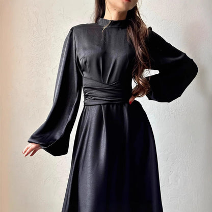 Damklänning Överdimensionerad med Långa Ärmar i Högkvalitativt Tyg-5