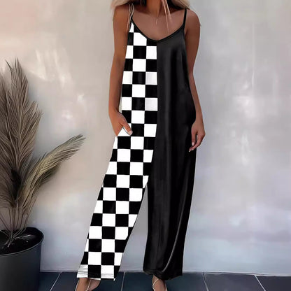 Kvinna Lång Klänning Veckad Chiffong Löst Sittande-1