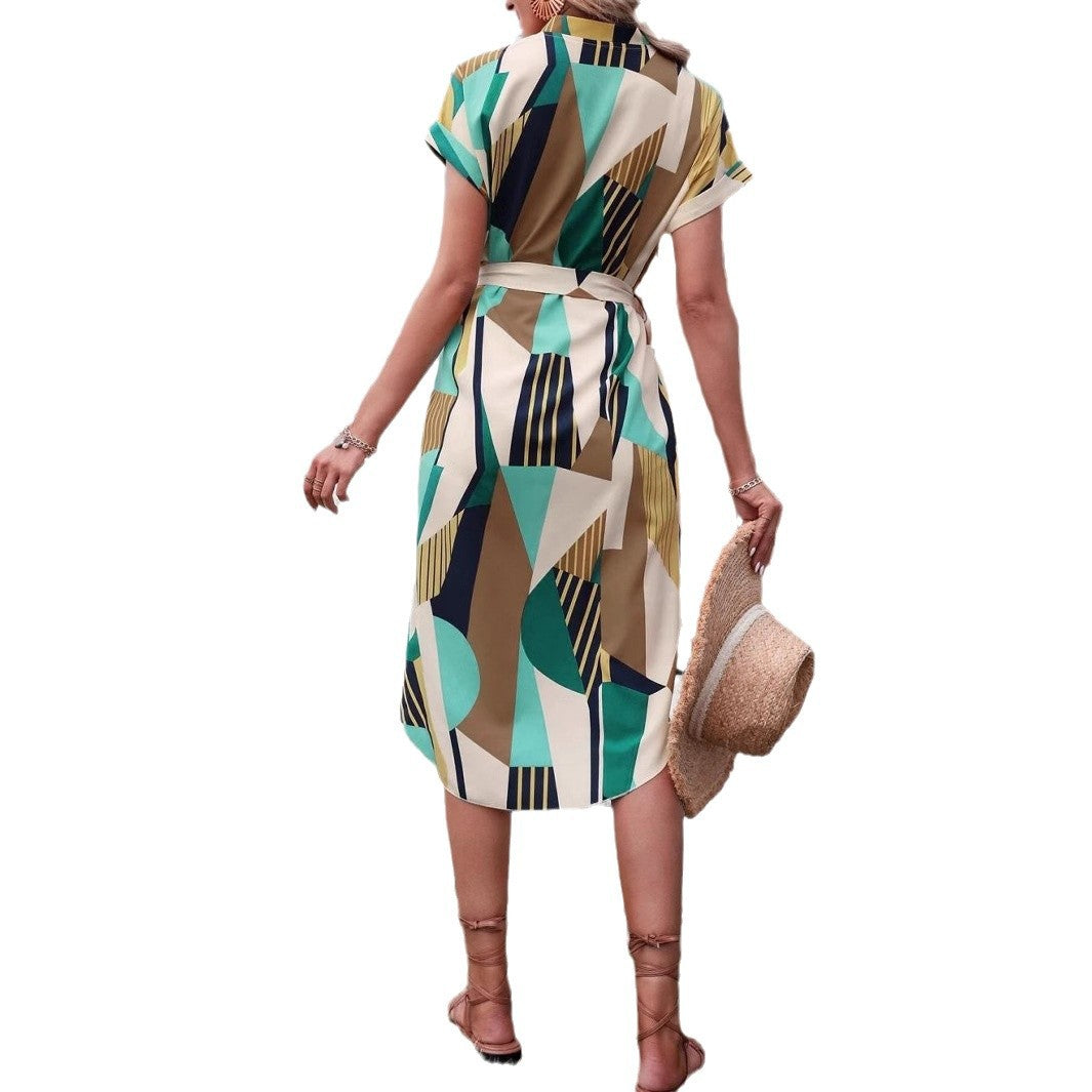 Fina Dam Klänningar Midi V-ringad Blommig Polyester-6