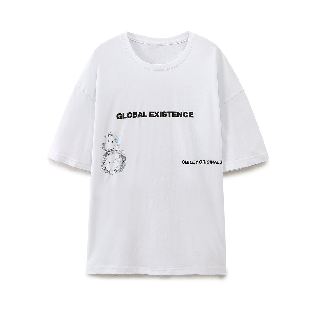 Variant image for Dam T-shirt Avslappnad Design 100% Bomull med Kreativt Tryck-1