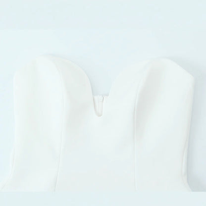 Damklänning A-Linje V-Hals Mini Monokromt Tyg-2