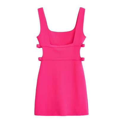 Kvinnors Klänning Utskärningar Midjeanpassad Elastiskt Tyg 2