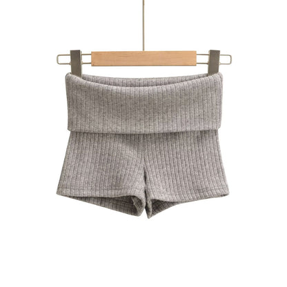 Variant image for Kvinnors Shorts Ribbmönster Mjuk Bomullsmix-1