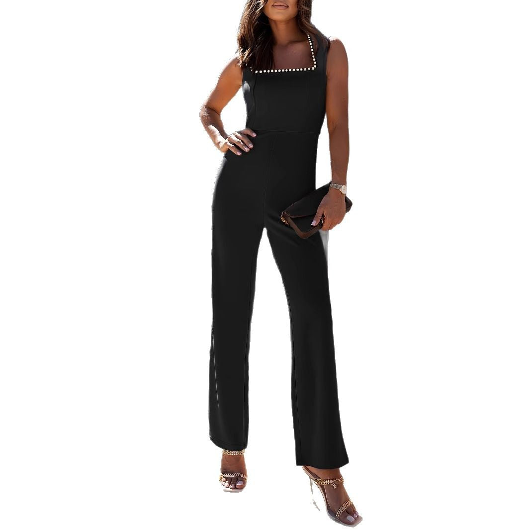 Kvinnors Jumpsuit med Fyrkantig Halsringning i Andningsbart Tyg – Elegant och Mångsidig för Alla Tillfällen 5