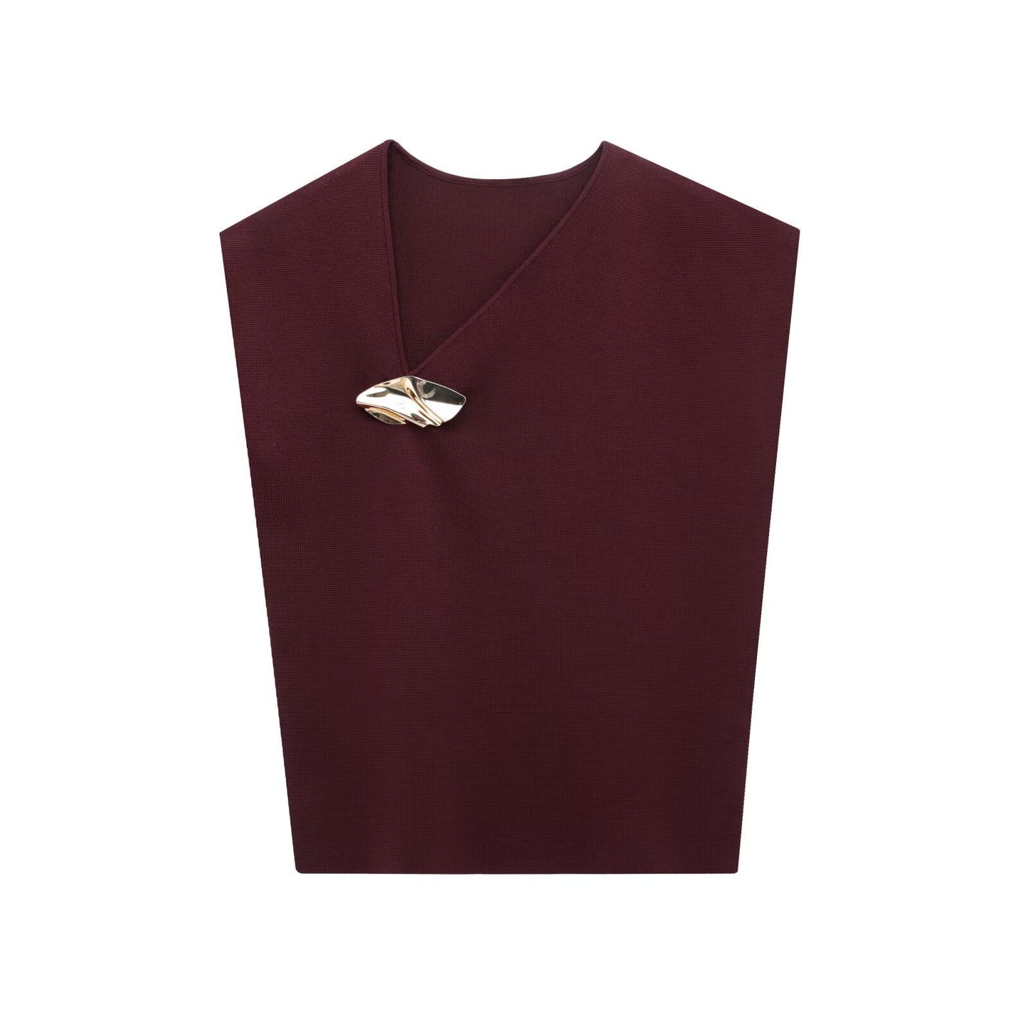 Variant image for Dam Ärmlös Klänning Asymmetrisk Polyester med Gulddekoration-1