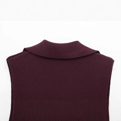 Dam Västar Fällfoldad Mörkröd 100% Polyester-4