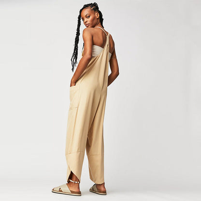 Dam Byxor Retro Stil Högkvalitativt Tyg Lös Midja-3