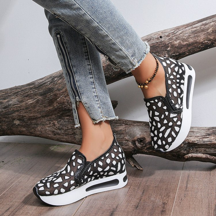 Kvinnors Slip-On Sneakers Hålmönster Lättviktig Textil 3