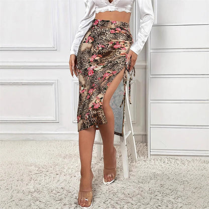 Dam Wrap Rock Blommigt och Djurmönstrat Lätt Tyg 4