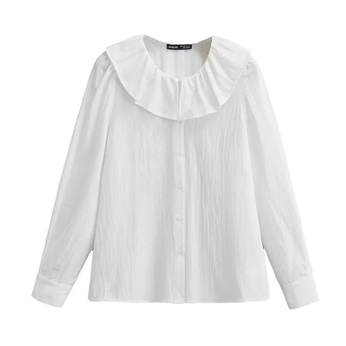Kvinnors Blus Voluminös Krage Lätt Material 1
