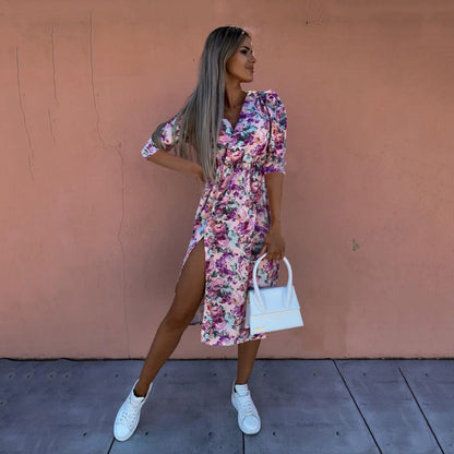 Kvinnors Mini Klänning V-Ringning Spandex-3