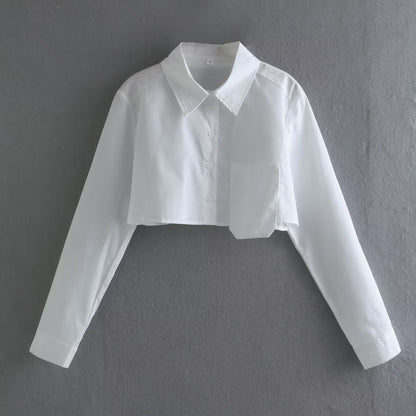 Variant image for Herrskjorta Kort Ärmar Revers Polyester Street Fashion-1