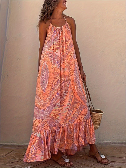 Variant image for Fina Dam Klänningar Off Shoulder Maxi Blommig Polyester Spandex-1