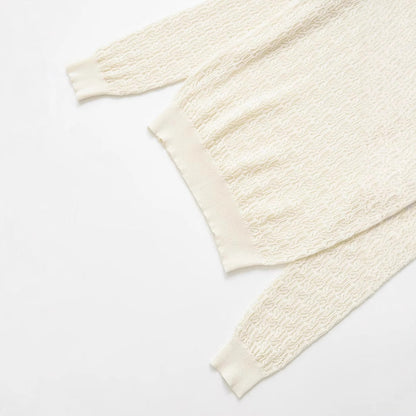 Stickad Dam Tröja med Rund Hals och Detaljerat Mönster i Akryl – Bekväm och Stilren för Vardagsbruk 4