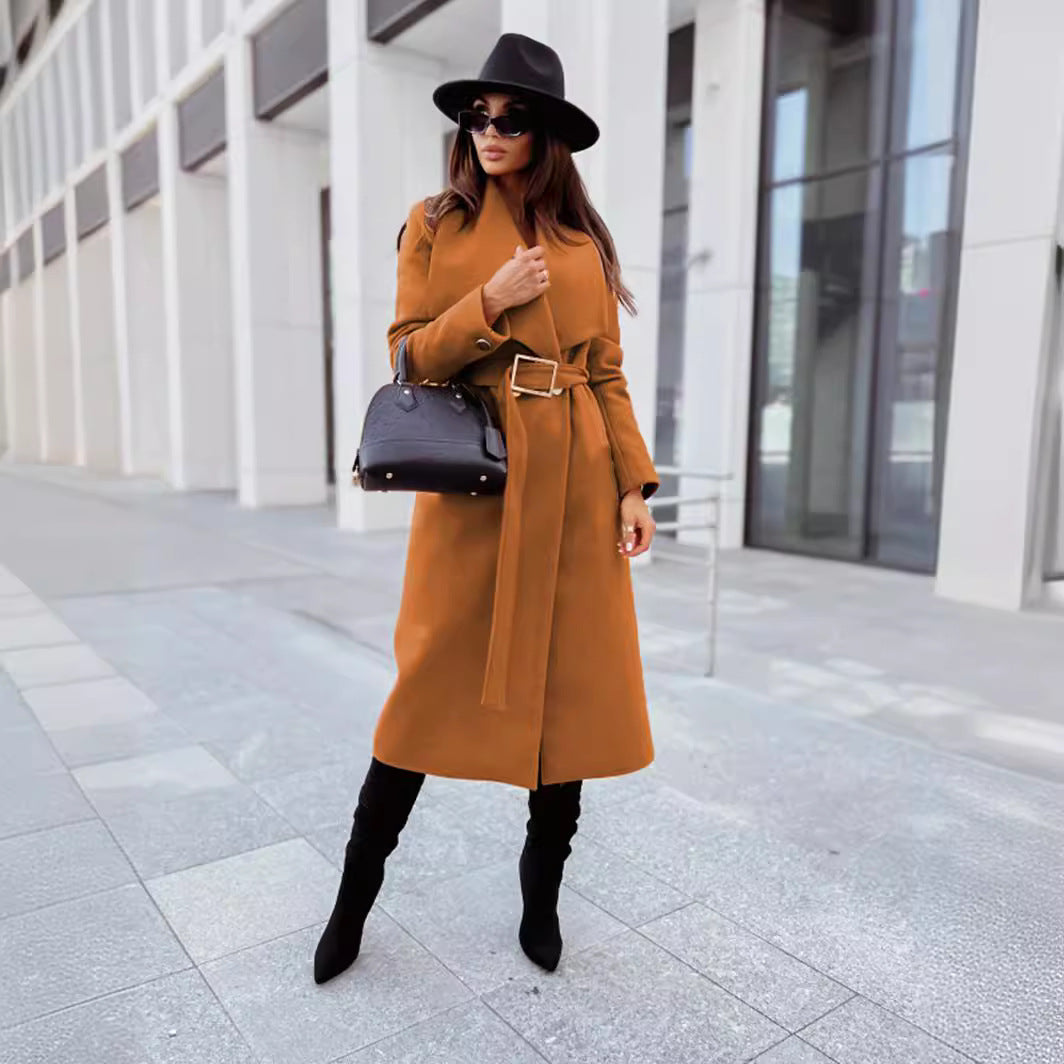 Kvinna Långärmad V-ringad Ullrock Slim Fit Polyesterblandning-4