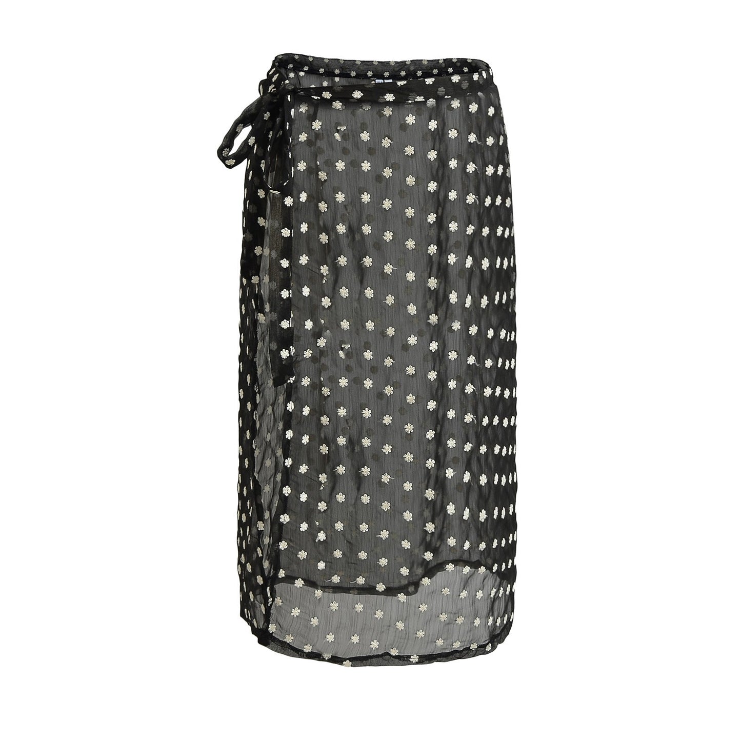 Dam Midi Kjol Blommig Design Elastisk Midja Hållbart Material 3