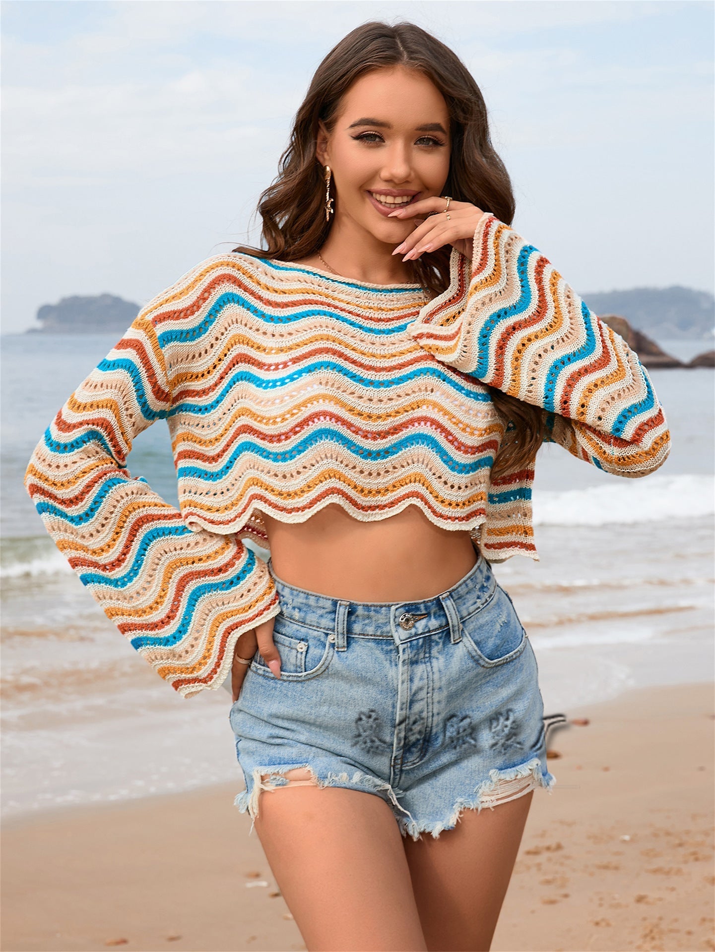 Variant image for Dam Bikini Rundhals Randigt 95% Akryl-17