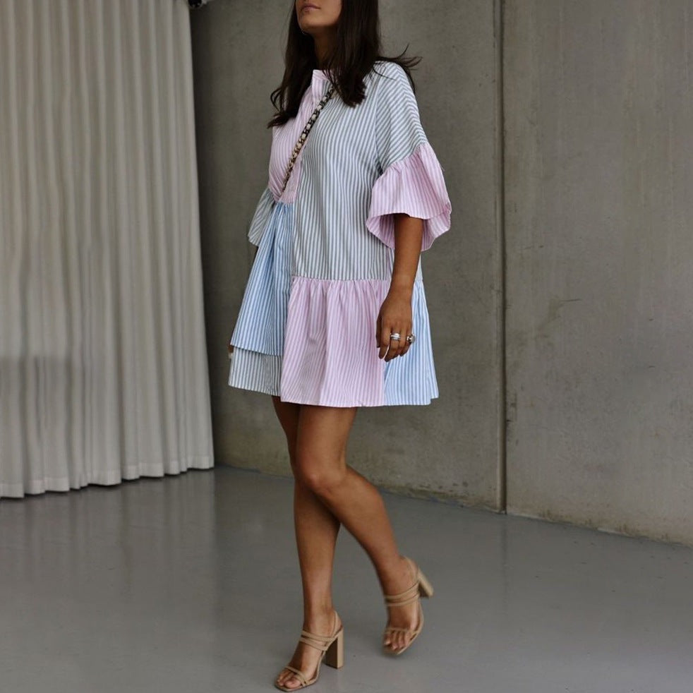 Damklänning Färgglad Luftig Sommarklänning 100% Polyester-2