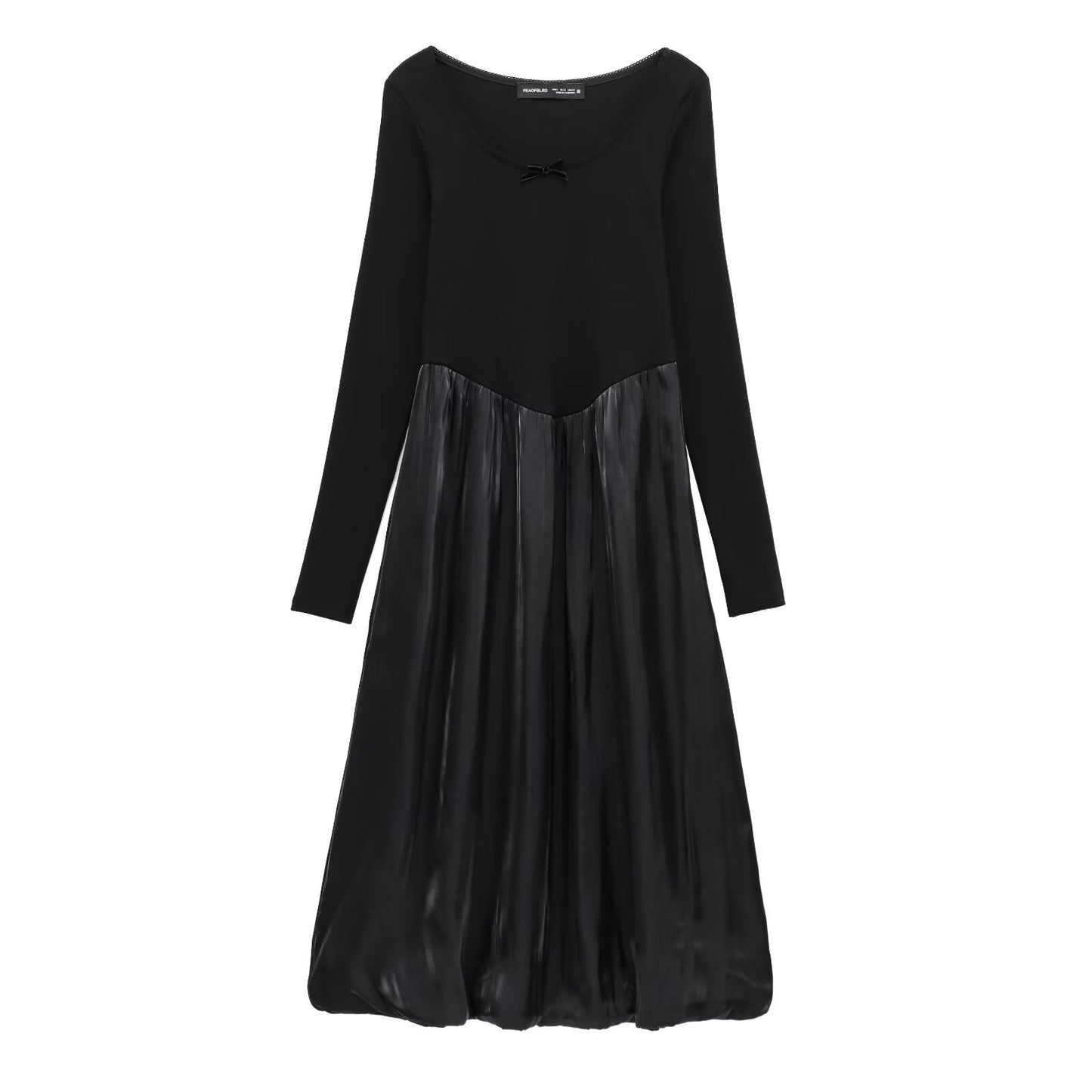 Maxiklänning Dam Monokrom Design Lång Klänning Polyester-1