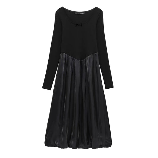 Maxiklänning Dam Monokrom Design Lång Klänning Polyester-1