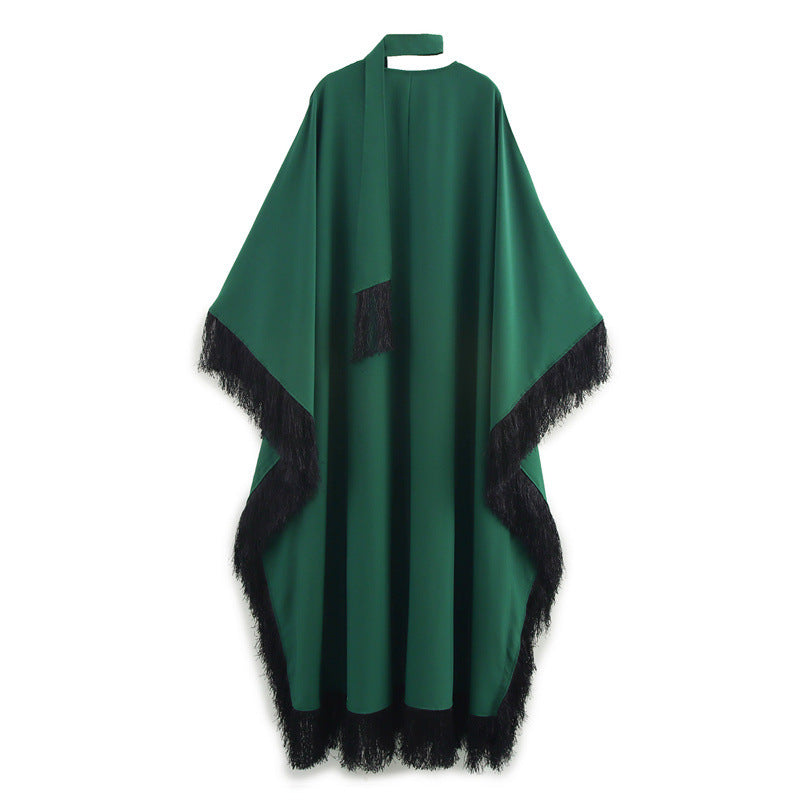 Dam Klänning A-Linjeformad V-Hals Lång Polyester Elastan-3