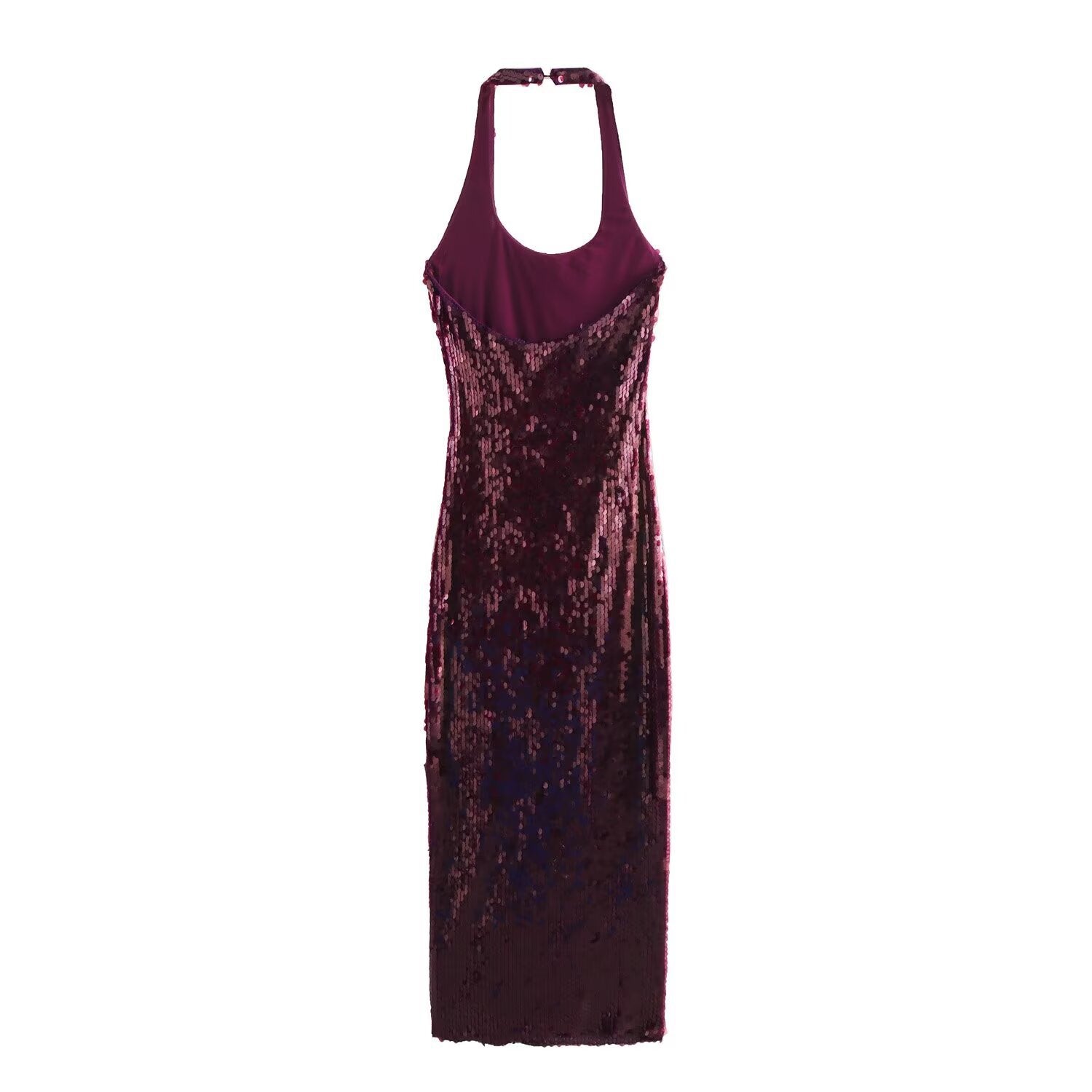 Dam Långklänning Monokrom Ärmlös Slip-Dress 100% Polyester-2