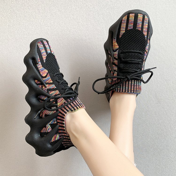 Kvinnor Sneakers Sportiga Andningsbart Mesh Material-4