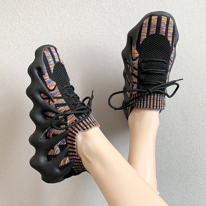Kvinnor Sneakers Sportiga Andningsbart Mesh Material-4