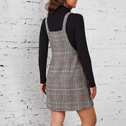 Damklänning A-linjeformad Midi med Mönster och Dragkedja-3