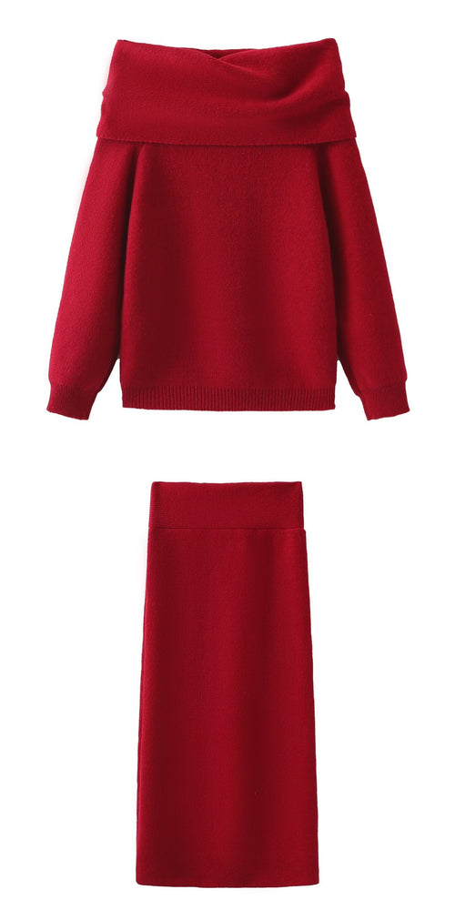 Stickad Dam Tröja Långärmad Monokrom Polyester-1