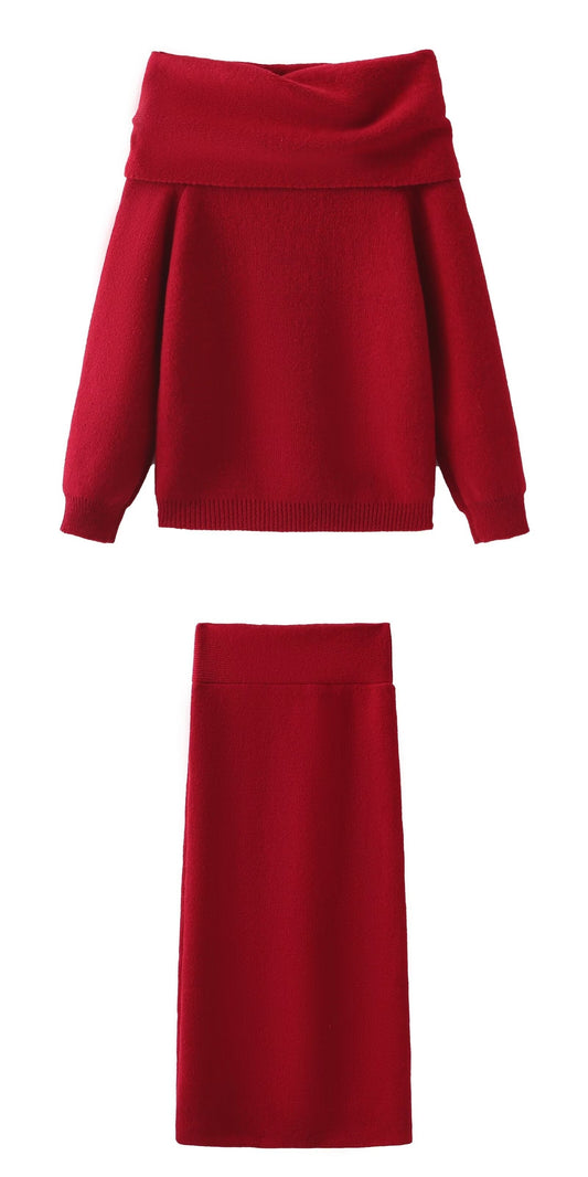 Stickad Dam Tröja Långärmad Monokrom Polyester-1